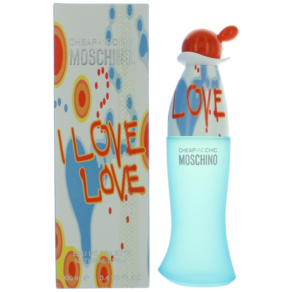 Bottle of I Love Love Cheap & Chic by Moschino, 3.4 oz Eau De Toilette Spray for Women